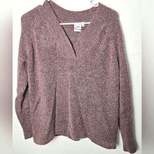Women's Ichi Alpaca Hair Blend V-neck Sweater, Size Large
